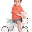 Tender Leaf Toys - Running Rabbit Ride On - Wooden Four Wheeled Push Balance Rabbit Themed Bike Tender Leaf Toys - Running Rabbit Ride On - Wooden Four Wheeled Push Balance Rabbit Themed Bike with Rubber Ring and Handle - Early Walk Development and Muscle Strength Enhancement for Children 18M+
