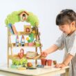 Tender Leaf Toys - Garden Centre - Wood Pretend Play Gardening Set Including Tools, Bird House, Gnomes and Accessories - Encourages Imaginative Play, Improves Language and Fine Motor Skills - Age 3+
