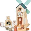 Tender Leaf Toys - Penny Windmill - Adorable Wooden Rotating Windmill with Toy Mouse Family and Accessories - Imaginative Play Set - Develop Creative Storytelling - Improve Fine Motor Skills - Age 3+