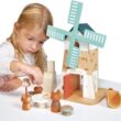 Tender Leaf Toys - Penny Windmill - Adorable Wooden Rotating Windmill with Toy Mouse Family and Accessories - Imaginative Play Set - Develop Creative Storytelling - Improve Fine Motor Skills - Age 3+