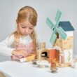 Tender Leaf Toys - Penny Windmill - Adorable Wooden Rotating Windmill with Toy Mouse Family and Accessories - Imaginative Play Set - Develop Creative Storytelling - Improve Fine Motor Skills - Age 3+