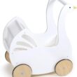 Tender Leaf Toys - Sweet Swan Pram - Wooden Swan Shape Dolls Stroller - Inspired Role-Play Toy for Boys and Girls, Improve Gross Motor Skills and Creativity - Age 18m +