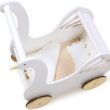 Tender Leaf Toys - Sweet Swan Pram - Wooden Swan Shape Dolls Stroller - Inspired Role-Play Toy for Boys and Girls, Improve Gross Motor Skills and Creativity - Age 18m +