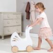 Tender Leaf Toys - Sweet Swan Pram - Wooden Swan Shape Dolls Stroller - Inspired Role-Play Toy for Boys and Girls, Improve Gross Motor Skills and Creativity - Age 18m +