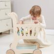 Tender Leaf Toys - Shopping Cart - Wooden Shopping Cart with Extra Storage Tender Leaf Toys - Shopping Cart - Wooden Shopping Cart with Extra Storage - Perfect Role Play Toy, Promotes Creativity and Imagination for Boys and Girls - Age 3+
