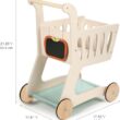 Tender Leaf Toys - Shopping Cart - Wooden Shopping Cart with Extra Storage Tender Leaf Toys - Shopping Cart - Wooden Shopping Cart with Extra Storage - Perfect Role Play Toy, Promotes Creativity and Imagination for Boys and Girls - Age 3+