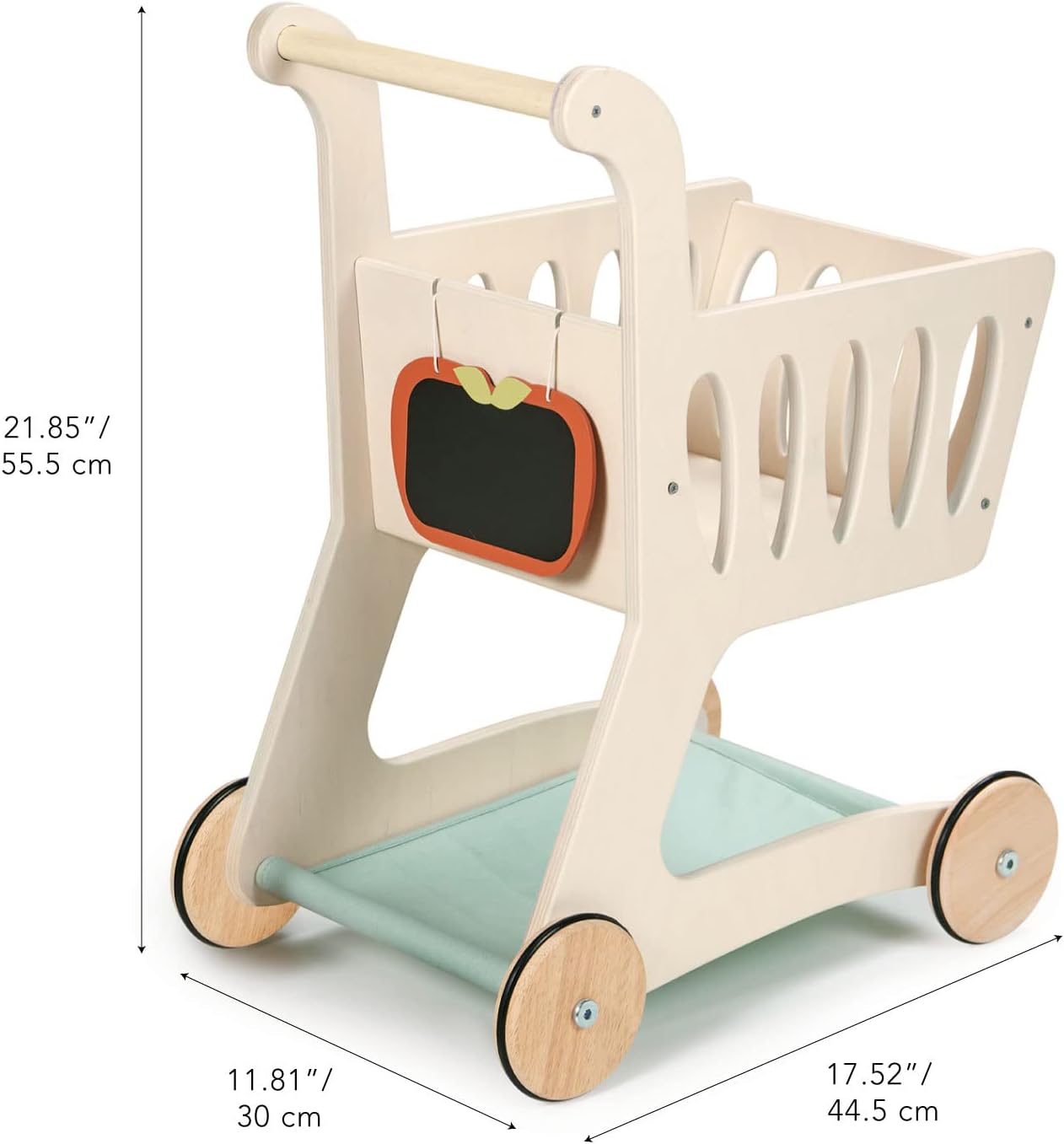Tender Leaf Toys - Shopping Cart - Wooden Shopping Cart with Extra Storage Tender Leaf Toys - Shopping Cart - Wooden Shopping Cart with Extra Storage - Perfect Role Play Toy, Promotes Creativity and Imagination for Boys and Girls - Age 3+
