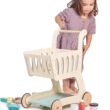 Tender Leaf Toys - Shopping Cart - Wooden Shopping Cart with Extra Storage Tender Leaf Toys - Shopping Cart - Wooden Shopping Cart with Extra Storage - Perfect Role Play Toy, Promotes Creativity and Imagination for Boys and Girls - Age 3+