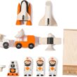 Tender Leaf Toys - Cosmic Rocket Set - 11 Pcs Wooden Rocket and Outer Space Themed Playset for Kids - Develop Imaginative Role Play and Science Interest - Age 3+
