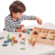 Tender Leaf Toys My Forest Floor - Wooden Open-Ended Tinker Tray Creative Play Box with Removable Compartments - Montessori Toy for Imaginative Play - Age 3+