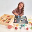 Tender Leaf Toys My Forest Floor - Wooden Open-Ended Tinker Tray Creative Play Box with Removable Compartments - Montessori Toy for Imaginative Play - Age 3+