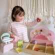 Tender Leaf Toys - Sweetie Pic’n’Mix Shop - Colorful Wood Retro-Style Candy Shop Play Set for Kids - Includes Candy, Scoop, Scale, and Bag - Encourages Imaginative Play and Social Skills - Age 3+