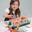 Tender Leaf Toys - Little Otter Canal Boat - 23 Pcs Furnished Wooden Boat Toy Tender Leaf Toys - Little Otter Canal Boat - 23 Pcs Furnished Wooden Boat Toy with Removeable Roof and Animal Figures - Gender-Neutral Open-Ended Play Set for Story Telling - Age 3 +