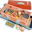 Tender Leaf Toys - Little Otter Canal Boat - 23 Pcs Furnished Wooden Boat Toy Tender Leaf Toys - Little Otter Canal Boat - 23 Pcs Furnished Wooden Boat Toy with Removeable Roof and Animal Figures - Gender-Neutral Open-Ended Play Set for Story Telling - Age 3 +