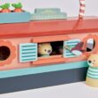 Tender Leaf Toys - Little Otter Canal Boat - 23 Pcs Furnished Wooden Boat Toy Tender Leaf Toys - Little Otter Canal Boat - 23 Pcs Furnished Wooden Boat Toy with Removeable Roof and Animal Figures - Gender-Neutral Open-Ended Play Set for Story Telling - Age 3 +