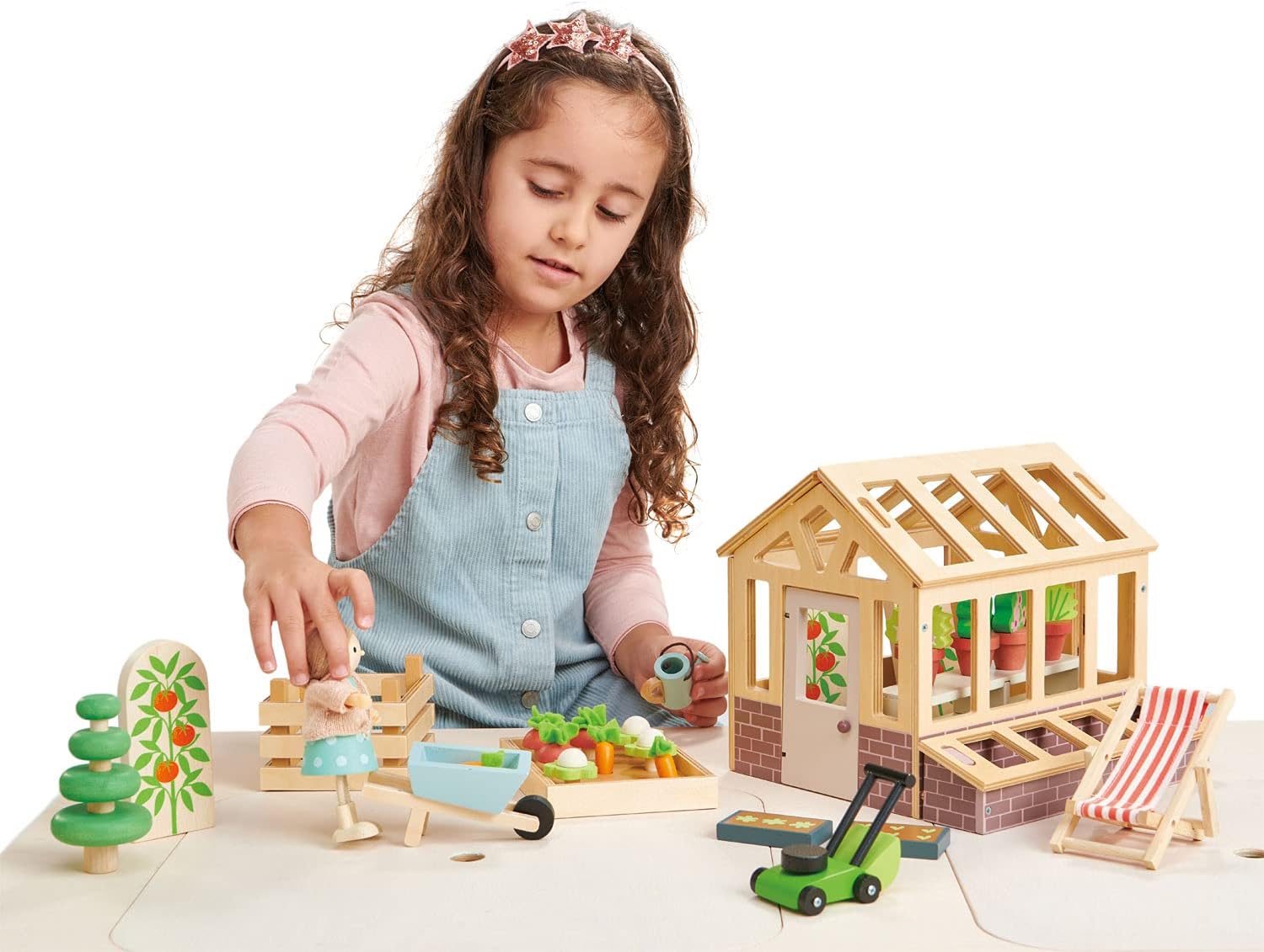 Tender Leaf Toys - Greenhouse Garden Set - 28 Pcs Natural Gardening Miniature Pretend Play Set, Wooden Harvest Farm Toys Tender Leaf Toys - Greenhouse Garden Set - 28 Pcs Natural Gardening Miniature Pretend Play Set, Wooden Harvest Farm Toys - Inspires Endless Imaginative Play - Age 3+