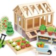 Tender Leaf Toys - Greenhouse Garden Set - 28 Pcs Natural Gardening Miniature Pretend Play Set, Wooden Harvest Farm Toys Tender Leaf Toys - Greenhouse Garden Set - 28 Pcs Natural Gardening Miniature Pretend Play Set, Wooden Harvest Farm Toys - Inspires Endless Imaginative Play - Age 3+