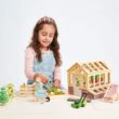 Tender Leaf Toys - Greenhouse Garden Set - 28 Pcs Natural Gardening Miniature Pretend Play Set, Wooden Harvest Farm Toys Tender Leaf Toys - Greenhouse Garden Set - 28 Pcs Natural Gardening Miniature Pretend Play Set, Wooden Harvest Farm Toys - Inspires Endless Imaginative Play - Age 3+