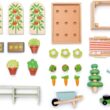 Tender Leaf Toys - Greenhouse Garden Set - 28 Pcs Natural Gardening Miniature Pretend Play Set, Wooden Harvest Farm Toys Tender Leaf Toys - Greenhouse Garden Set - 28 Pcs Natural Gardening Miniature Pretend Play Set, Wooden Harvest Farm Toys - Inspires Endless Imaginative Play - Age 3+