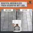 Paver Sealer - 8600 Wet Look (Medium Gloss) - 5 Gallon Covers up to 875-1250 sq ft (2 Coats)| Concrete Sealer Outdoor Paver Sealer - 8600 Wet Look (Medium Gloss) - 5 Gallon Covers up to 875-1250 sq ft (2 Coats)| Concrete Sealer Outdoor - Color Enhancing Acrylic Sealant for Stones, Patios, Pavers, Bricks & Driveways
