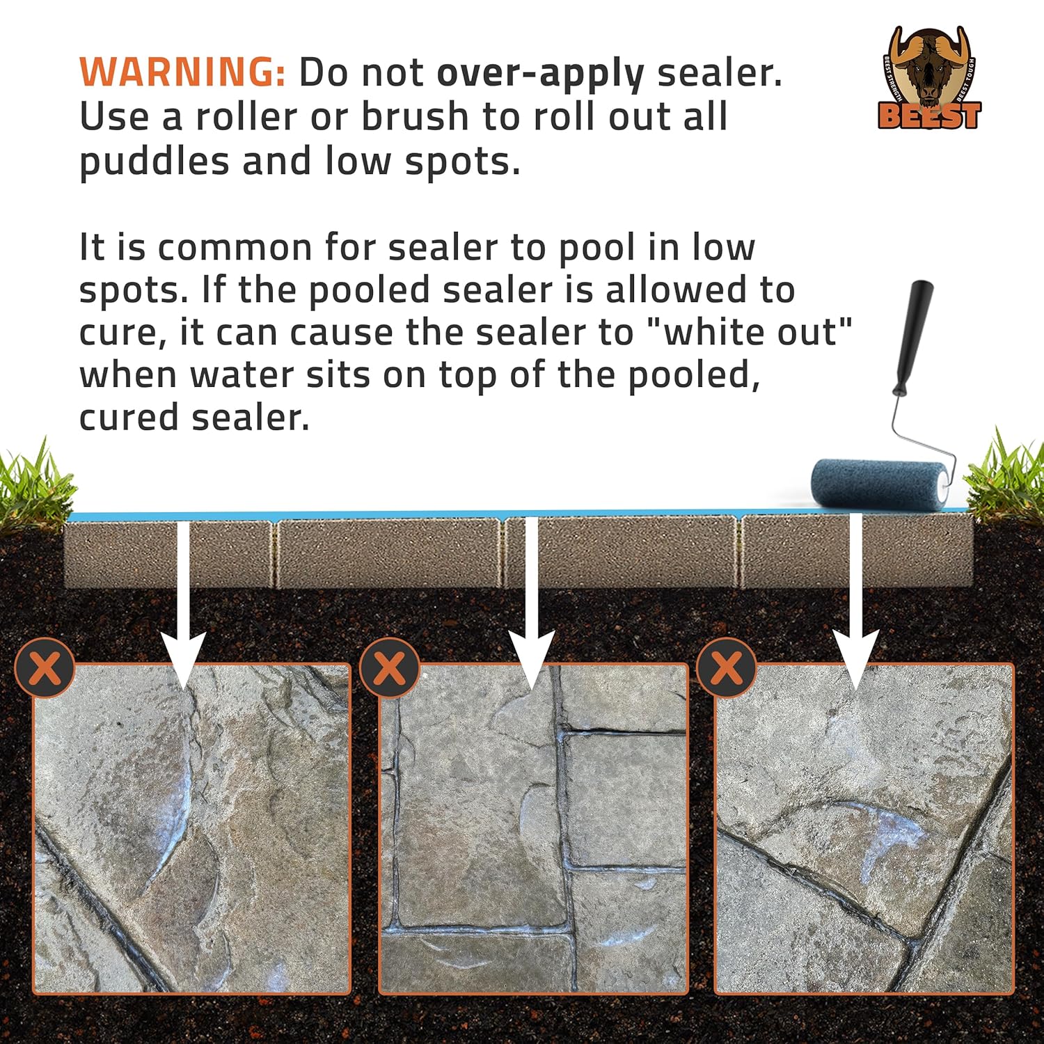 Paver Sealer - 8600 Wet Look (Medium Gloss) - 5 Gallon Covers up to 875-1250 sq ft (2 Coats)| Concrete Sealer Outdoor Paver Sealer - 8600 Wet Look (Medium Gloss) - 5 Gallon Covers up to 875-1250 sq ft (2 Coats)| Concrete Sealer Outdoor - Color Enhancing Acrylic Sealant for Stones, Patios, Pavers, Bricks & Driveways