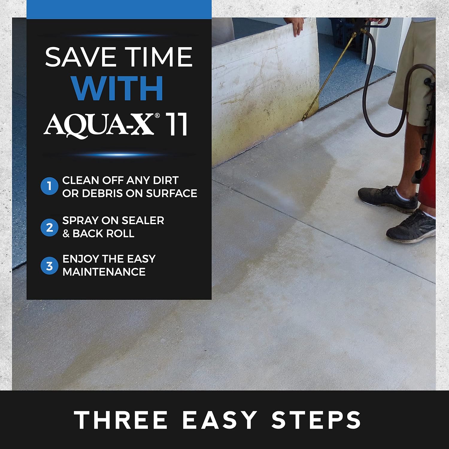 5 Gal. AQUA-X 11 Clear Penetrating Stone and Concrete Sealer, Natural Finish, Professional Grade, Fast Dry and Long Lasting Protection 5 Gal. AQUA-X 11 Clear Penetrating Stone and Concrete Sealer | Natural Finish | Professional Grade | Indoor & Outdoor | Fast Dry and Long Lasting Protection