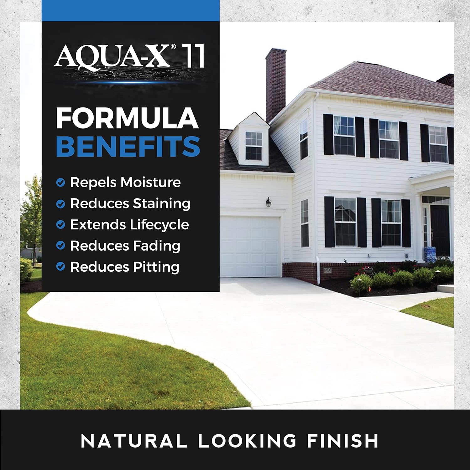 5 Gal. AQUA-X 11 Clear Penetrating Stone and Concrete Sealer, Natural Finish, Professional Grade, Fast Dry and Long Lasting Protection 5 Gal. AQUA-X 11 Clear Penetrating Stone and Concrete Sealer | Natural Finish | Professional Grade | Indoor & Outdoor | Fast Dry and Long Lasting Protection