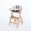 Abiie Beyond Junior Wooden High Chair with Tray - 6 Months to 250 Lb - Water Resistant - Natural Wood with Lilac Cushion