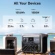 Anker SOLIX C1000 Portable Power Station, 1800W (Peak 2400W) Solar Generator, Full Charge in 58 Min, 1056wh LiFePO4 Battery for Home Backup, Power Outages, and Outdoor Camping (Optional Solar Panel)