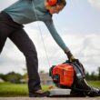 ECHO 200 MPH 700 CFM 59.7 cc Gas Low Exhaust Emission Engine Backpack Leaf Blower with Tube-Mounted Throttle PB-5810T