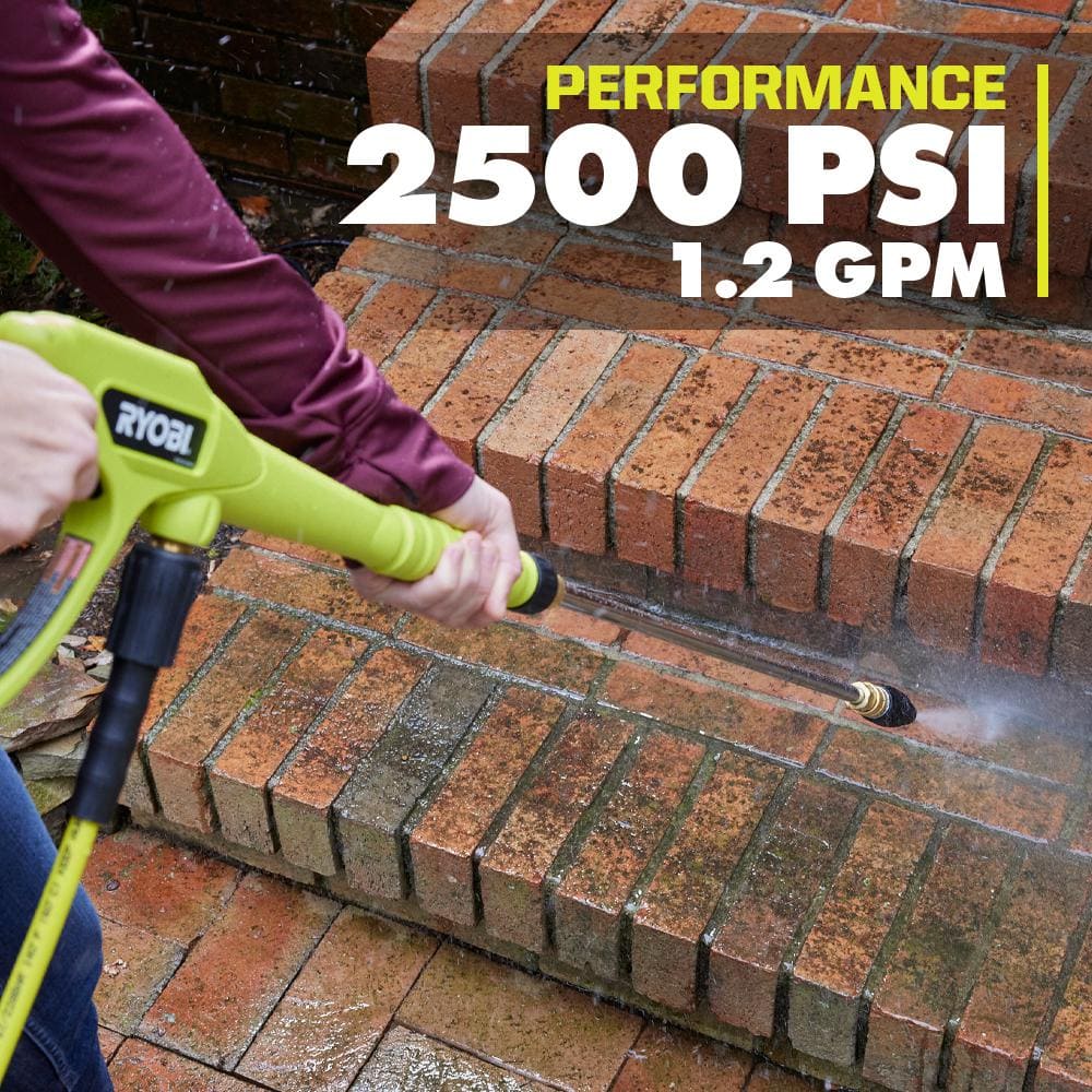 RYOBI 2500 PSI 1.2 GPM High Performance Cold Water Electric Pressure Washer RY142500 RYOBI 2500 PSI 1.2 GPM High Performance Cold Water Electric Pressure Washer RY142500