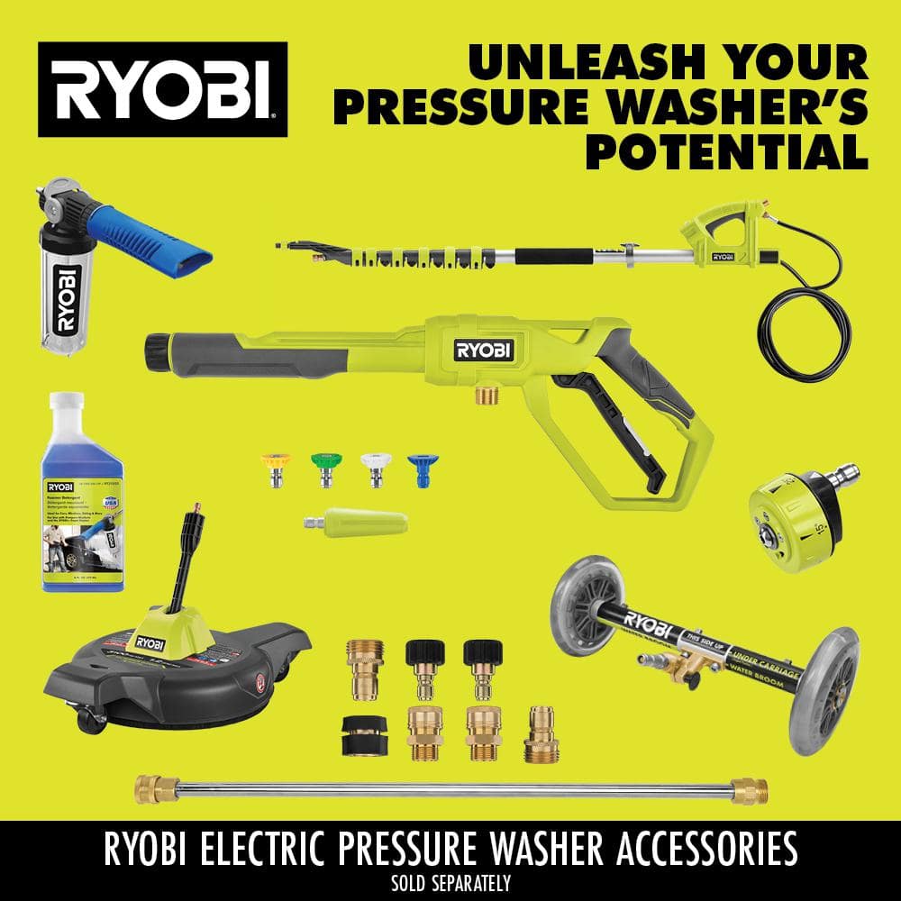 RYOBI 2500 PSI 1.2 GPM High Performance Cold Water Electric Pressure Washer RY142500 RYOBI 2500 PSI 1.2 GPM High Performance Cold Water Electric Pressure Washer RY142500