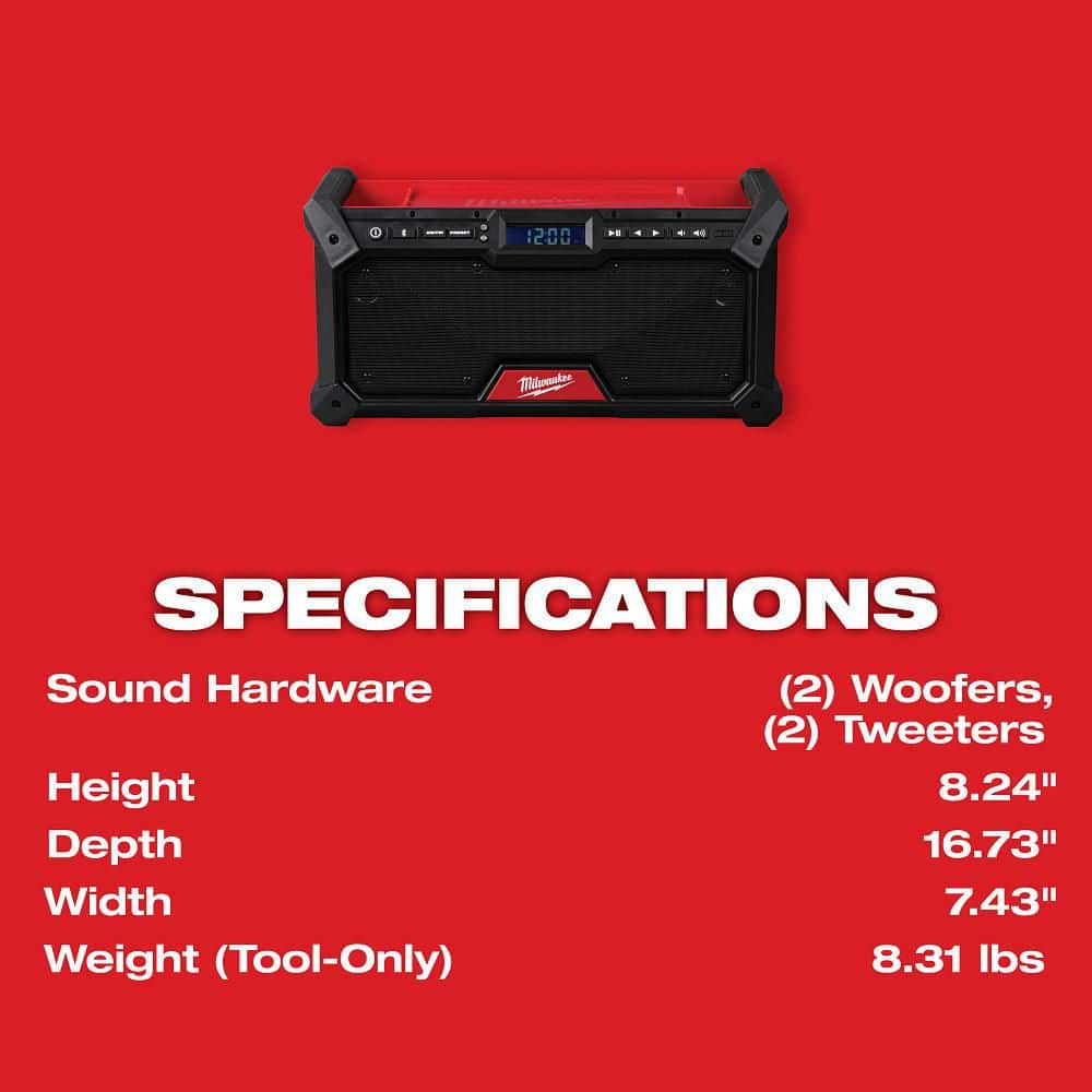 Milwaukee M18 18V Lithium-Ion Cordless Jobsite Radio 2952-20 Milwaukee M18 18V Lithium-Ion Cordless Jobsite Radio 2952-20