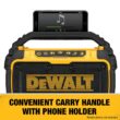 DEWALT 20V MAX Lithium-Ion Cordless Bluetooth Speaker with POWERSTACK 1.7 Ah Battery Pack and Charger DCR010WDCBP034C DEWALT 20V MAX Lithium-Ion Cordless Bluetooth Speaker with POWERSTACK 1.7 Ah Battery Pack and Charger DCR010WDCBP034C
