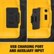 DEWALT 20V MAX Lithium-Ion Cordless Bluetooth Speaker with POWERSTACK 1.7 Ah Battery Pack and Charger DCR010WDCBP034C DEWALT 20V MAX Lithium-Ion Cordless Bluetooth Speaker with POWERSTACK 1.7 Ah Battery Pack and Charger DCR010WDCBP034C
