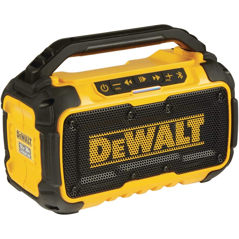 DEWALT 20V MAX Lithium-Ion Cordless Bluetooth Speaker with POWERSTACK 1.7 Ah Battery Pack and Charger DCR010WDCBP034C DEWALT 20V MAX Lithium-Ion Cordless Bluetooth Speaker with POWERSTACK 1.7 Ah Battery Pack and Charger DCR010WDCBP034C