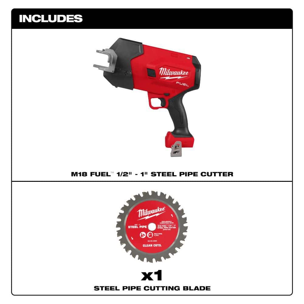 Milwaukee M18 FUEL 18V Lithium-Ion Brushless Cordless 1/2 in.-1 in. Steel Pipe Cutter 3469-20 Milwaukee M18 FUEL 18V Lithium-Ion Brushless Cordless 1/2 in.-1 in. Steel Pipe Cutter 3469-20