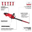 Milwaukee M18 FUEL 18V 24 in. Brushless Cordless Battery Powered Hedge Trimmer with (1) 6.0 Ah FORGE Battery 3033-20-48-11-1861