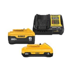 DEWALT 20V MAX Lithium-Ion 6.0Ah and 4.0Ah Battery and Charger Starter Kit DCB2460C