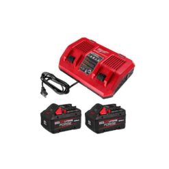 Milwaukee M18 18-Volt Lithium-Ion REDLITHIUM FORGE Starter Kit with Two XC 8.0 Ah Battery and Dual Bay Rapid Charger