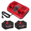 Milwaukee M18 18-Volt Lithium-Ion REDLITHIUM FORGE Starter Kit with Two XC 8.0 Ah Battery and Dual Bay Rapid Charger 48-59-1888