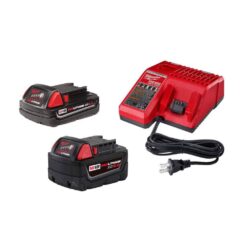 Milwaukee M18 18-Volt Lithium-Ion Starter Kit with One 5.0 Ah and One 2.0 Ah Battery and Charger 48-59-1852