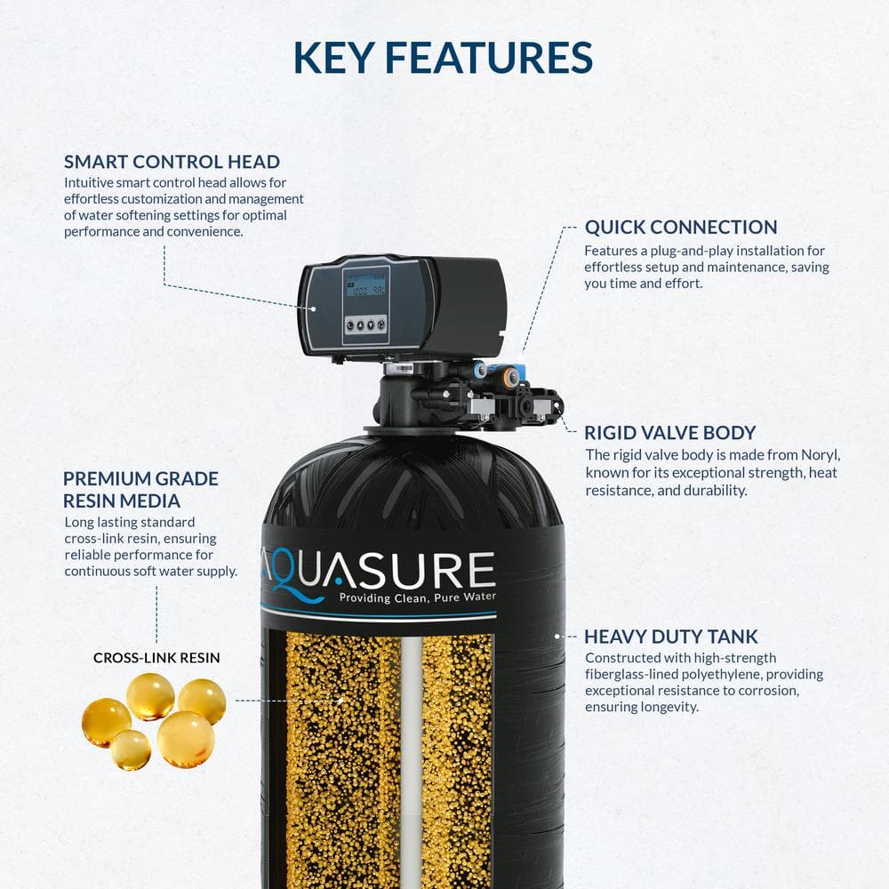 AQUASURE Harmony Series 48,000 Grain Digital Metered Water Softener AS-HS48D AQUASURE Harmony Series 48,000 Grain Digital Metered Water Softener AS-HS48D