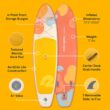Retrospec Weekender Inflatable Stand Up Paddle Board Includes Paddle, Pump, and Accessories 10’6” Lightweight iSUP, Coral Foam Retrospec Weekender Inflatable Stand Up Paddle Board Includes Paddle, Pump, and Accessories 10’6” Lightweight iSUP, Puncture Resistant Inflatable Paddle Board for Adults