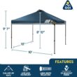 GCI Outdoor LevrUp Pop Up Canopy Tent, 10x10, Mercury Gray