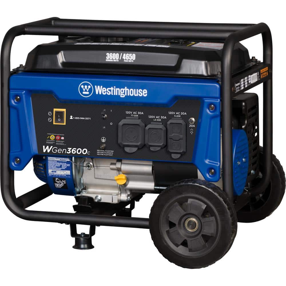 Westinghouse 4,650/3,600-Watt Gas Powered Portable Generator with Recoil Start WGen3600c Westinghouse 4,650/3,600-Watt Gas Powered Portable Generator with Recoil Start WGen3600c