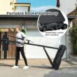 Basketball Hoop Outdoor 44-48Inch Impact Backboard, 5.3-10FT Height Adjustable Basketball Hoop Goal System with Portable Wheels for Adults