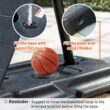 Basketball Hoop 44&48 Inch Backboard Portable Basketball Hoop Outdoor,5.3-10ft Stepless Regulation Crank Adjust Basketball Goal System