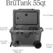 BrüMate BrüTank Wheeled Hard Cooler with Built-in Drink Dispenser Tank and Tap | 55 qt. - Blue Agave BrüMate BrüTank Wheeled Hard Cooler with Built-in Drink Dispenser Tank and Tap | Perfect for Beach, Tailgating, Drinks, Camping, Sports Games, Parties and More
