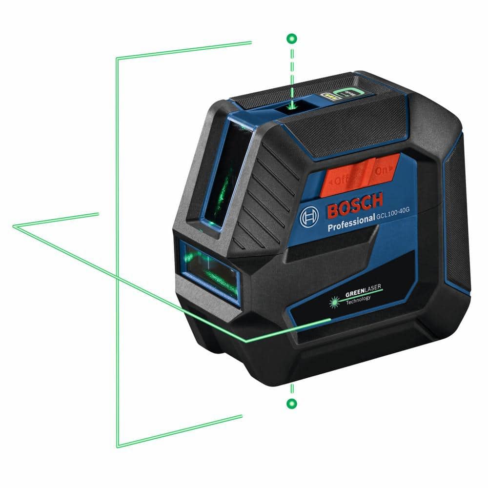 Bosch 165 ft. Green Combination Laser Level Self Leveling with VisiMax Technology, Fine Adjustment Mount & Hard Carrying Case GCL100-40G Bosch 165 ft. Green Combination Laser Level Self Leveling with VisiMax Technology, Fine Adjustment Mount & Hard Carrying Case GCL100-40G